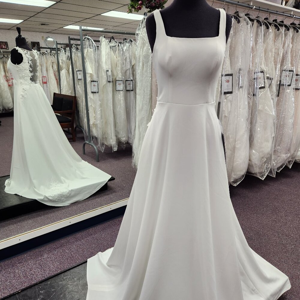 Private Label Tabby Size 8 Ivory Satin Bridal Gown/Wedding Dress